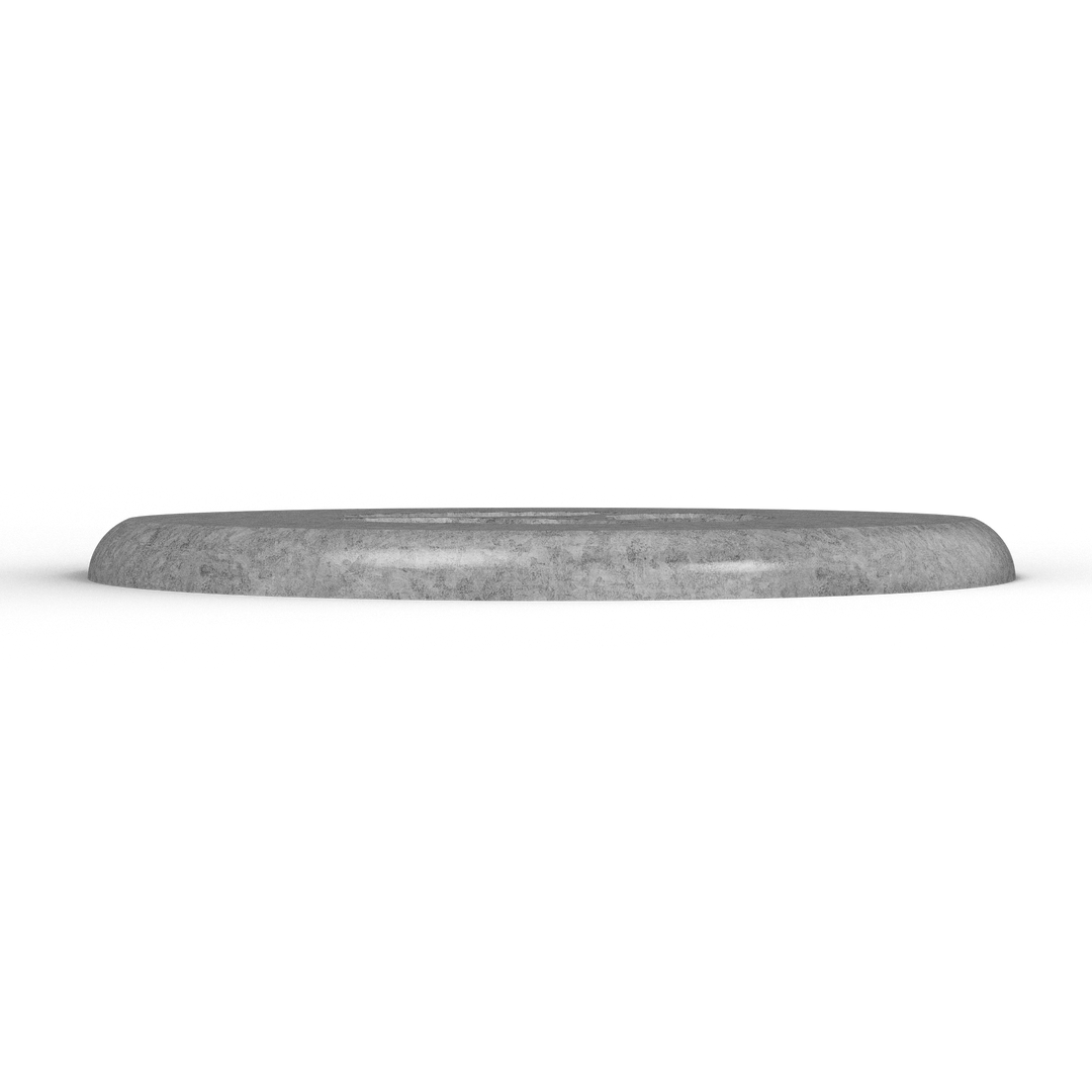 0013 3/8" Thick 6" OD Round Aluminum S-Pad - Top View