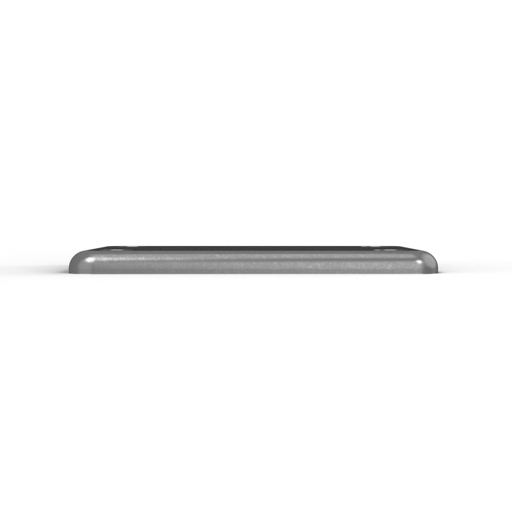 0155 3/8" Thick 6" x 4.25" Rectangular Aluminum Countersunk Pad - Top View