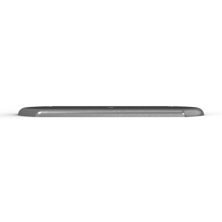 0175 3/8" 9" x 5" Oblong Aluminum Backing Plate - Top View