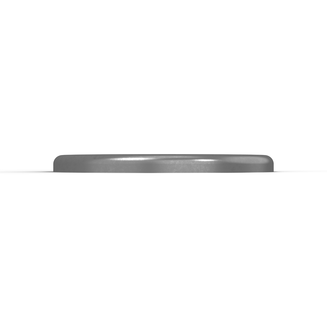 0059-L 3/8" 2.5" dia. D-Pipe Aluminum Grommet Pad - Top View