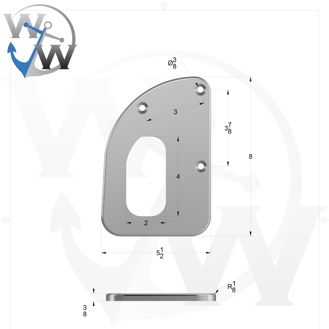 D-5 8 x 5.5 CS Pad (Left Side)