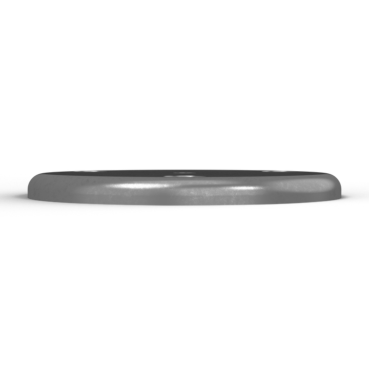 01012 3/8 inch Thick 5 inch OD Round Aluminum Countersunk Pad - Side Profile