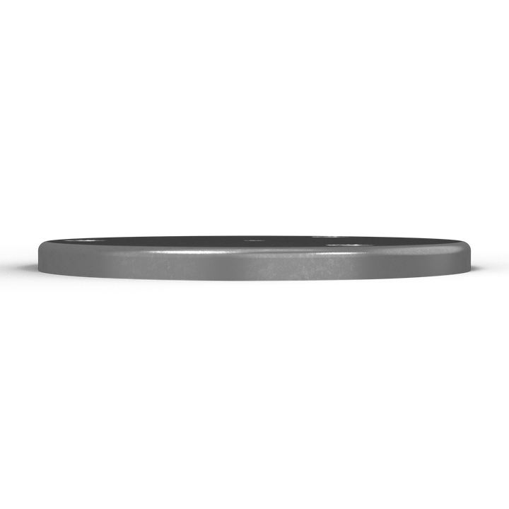 1011 3/8" Thick 6" OD Round Aluminum Countersunk Pad - Top View
