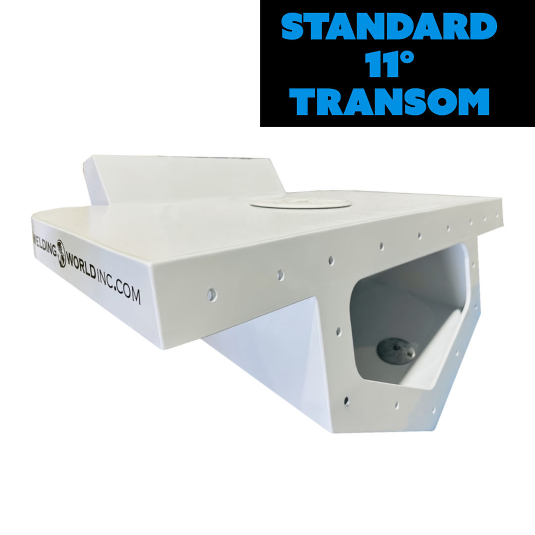 Standard High Flotation Single Outboard Engine Bracket - 11° Transom - Welding World, Inc.