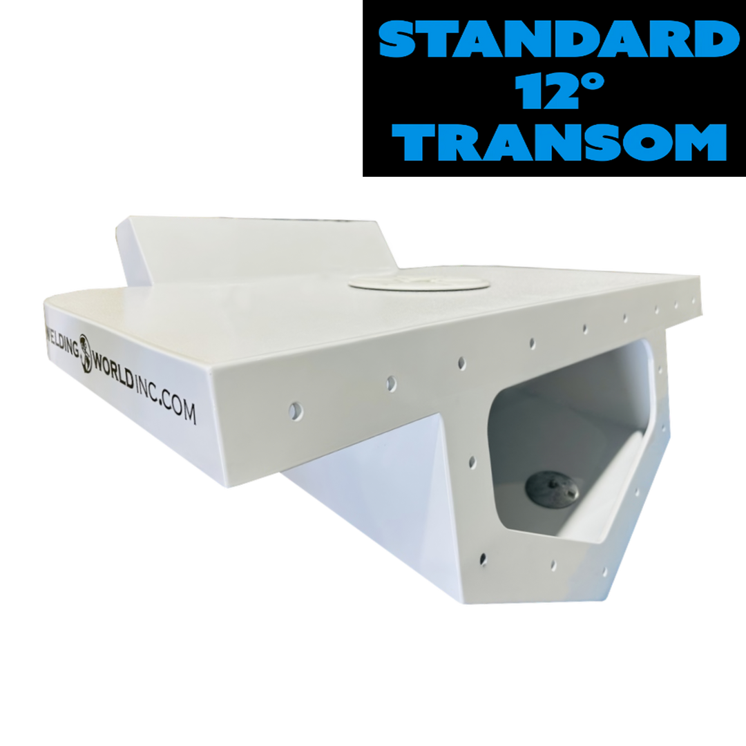 Standard High Flotation Single Outboard Engine Bracket - 12° Transom - Welding World, Inc.