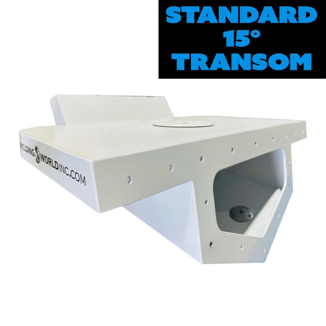 Standard High Flotation Single Outboard Engine Bracket - 15° Transom - Welding World, Inc.