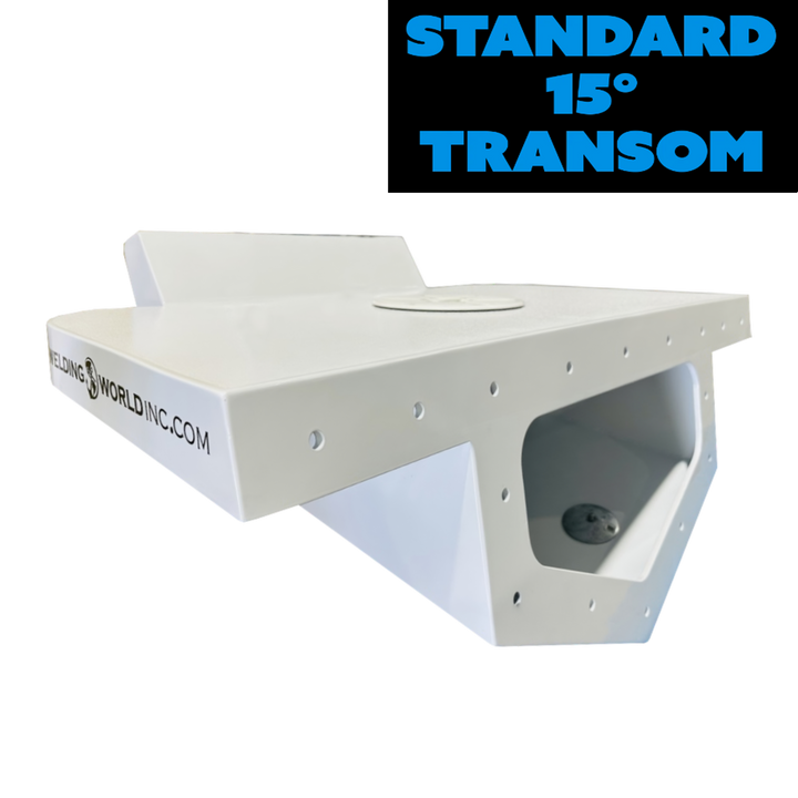 Standard High Flotation Single Outboard Engine Bracket - 15° Transom - Welding World, Inc.