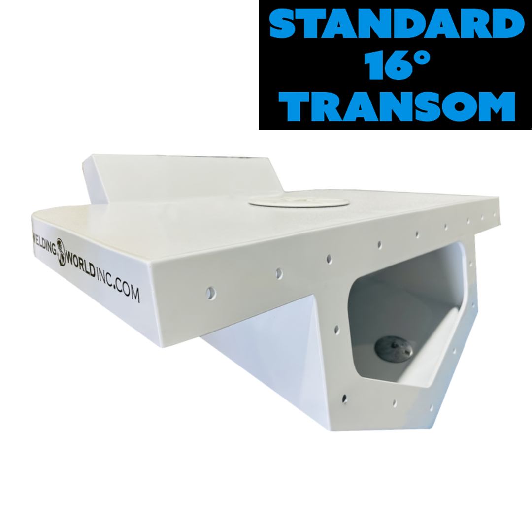 Standard High Flotation Single Outboard Engine Bracket - 16° Transom - Welding World, Inc.