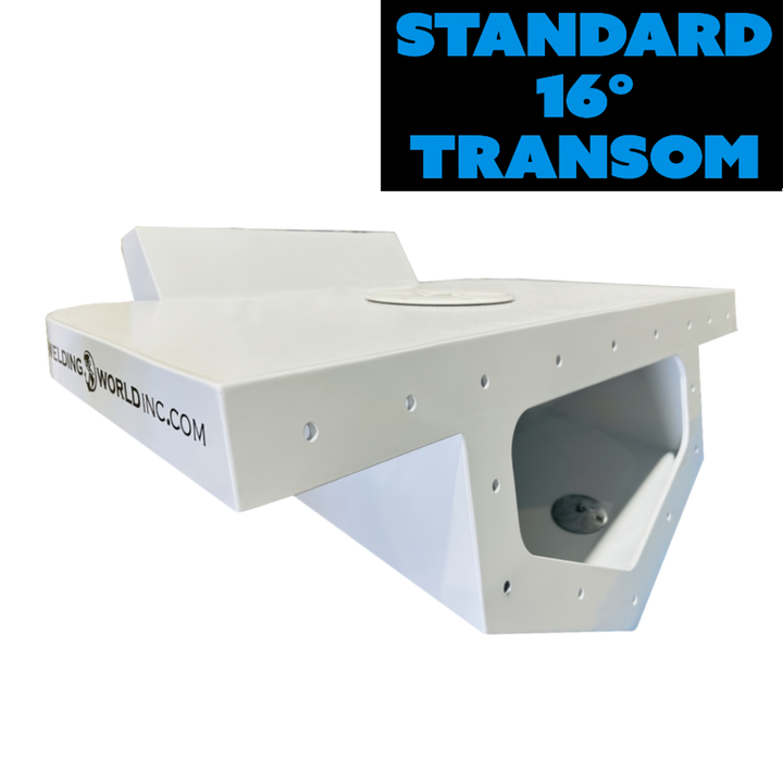 Standard High Flotation Single Outboard Engine Bracket - 16° Transom - Welding World, Inc.