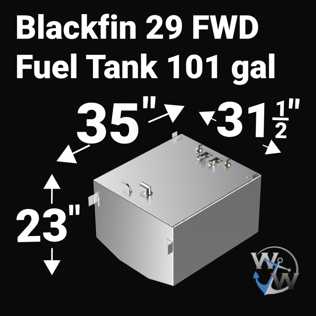 Blackfin 29 Fuel Tank AFT (162 gal) FWD (101 gal) 2-tank combo | OEM Replacement