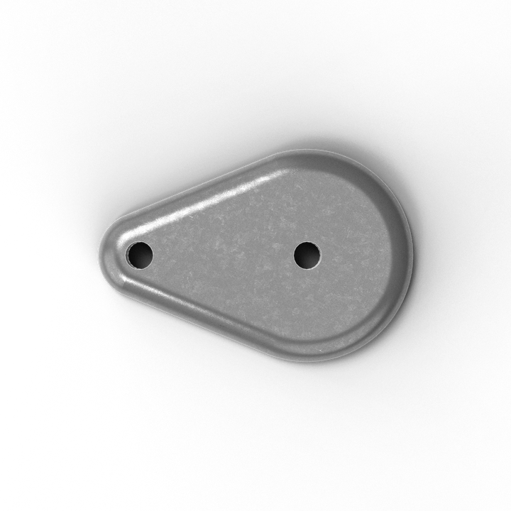 2.875" x 2" x 0.25" Handrail Feet - Welding World, Inc.