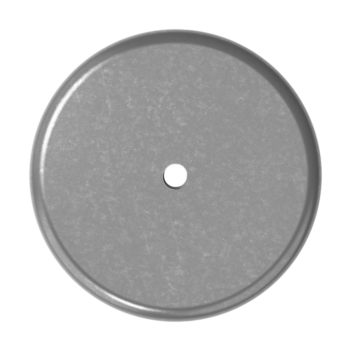 4" OD Round 6061 Aluminum Backing Plate | 3/8" Thick | 1-UNC-16 Hole