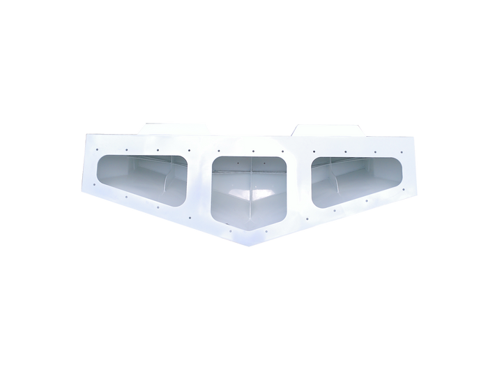 Valiatt Yachts 2025 High Flotation Triple Engine Bracket, featuring a sleek, white design with three engine compartments, set against a transparent background
