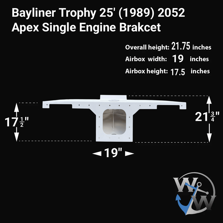 Bayliner Trophy 25 (1989) 2052 apex single engine brakcet
