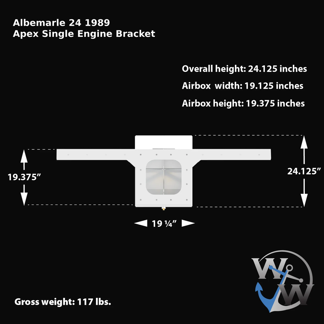 Albemarle 24 1989 Apex Single Engine Bracket