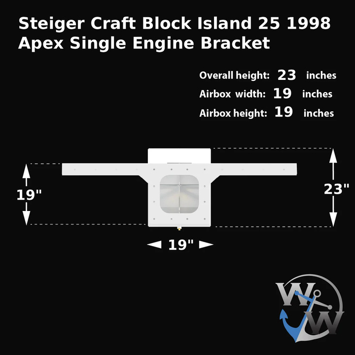 Steiger Craft Block Island 25 1998 Apex Single Engine Bracket