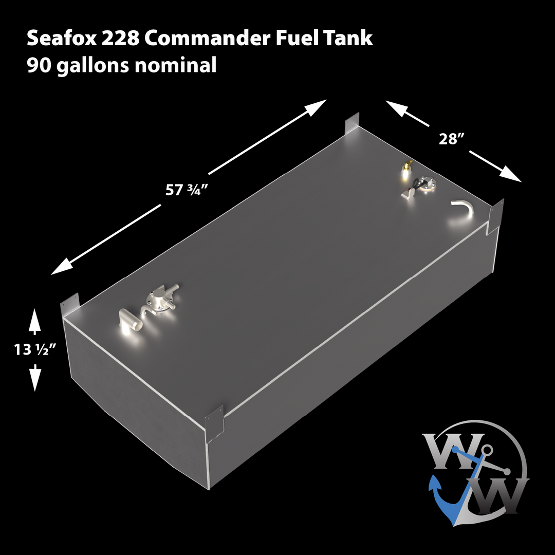 SeaFox 228 Commander OEM Replacement Fuel Tank (90 gal. nom.)