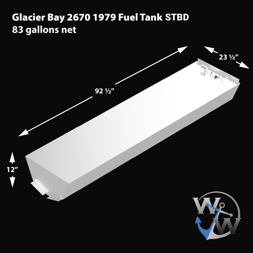 Glacier Bay 2670 Fuel Tank PORT (83 gallon)/ STBD (83 gallon) | 1979 OEM Replacement