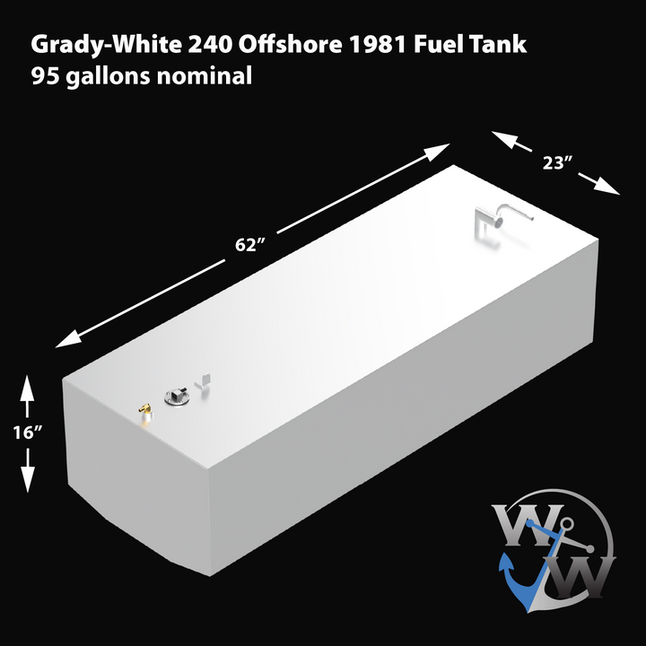 Grady-White 240 Offshore 1981 - 95 gal. Main Fuel Tank