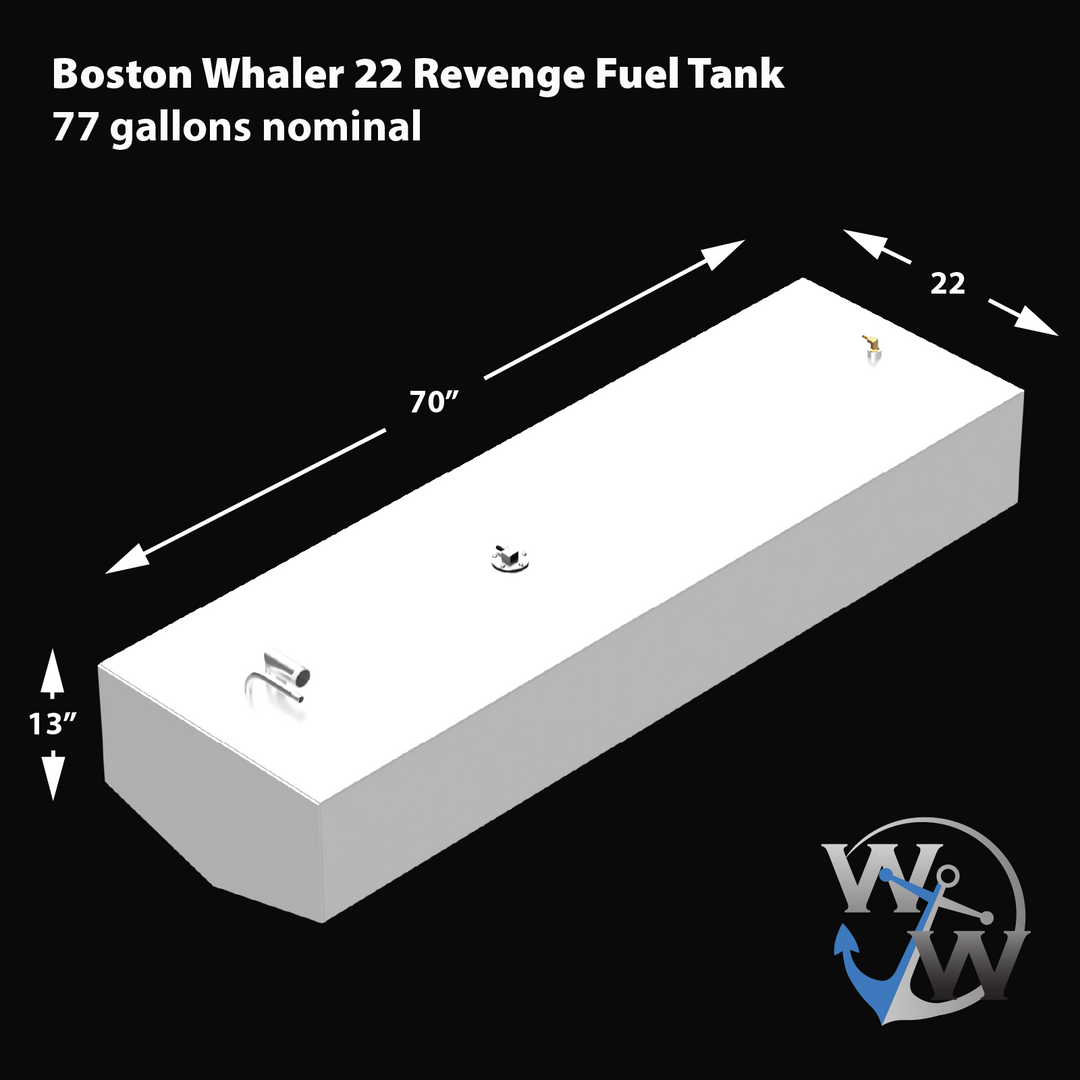 Boston Whaler 22 Revenge - 77 gal. nominal OEM Replacement Fuel Tank