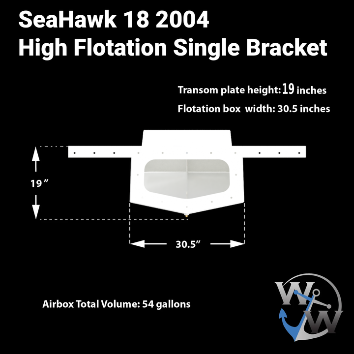 Sea Hawk 18 2004 High Flotation Single Engine Bracket