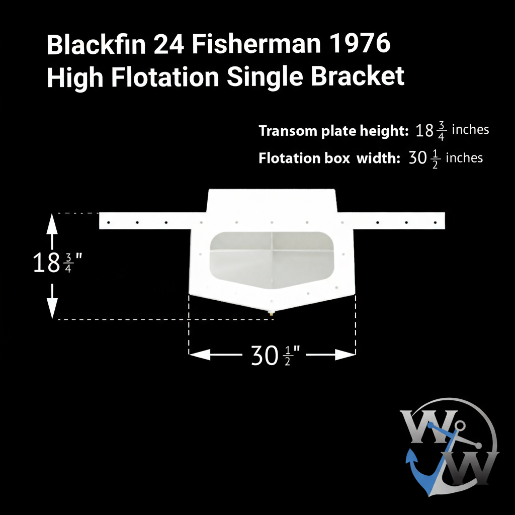 Blackfin 24 Fisherman 1976 High Flotation Single Engine Bracket
