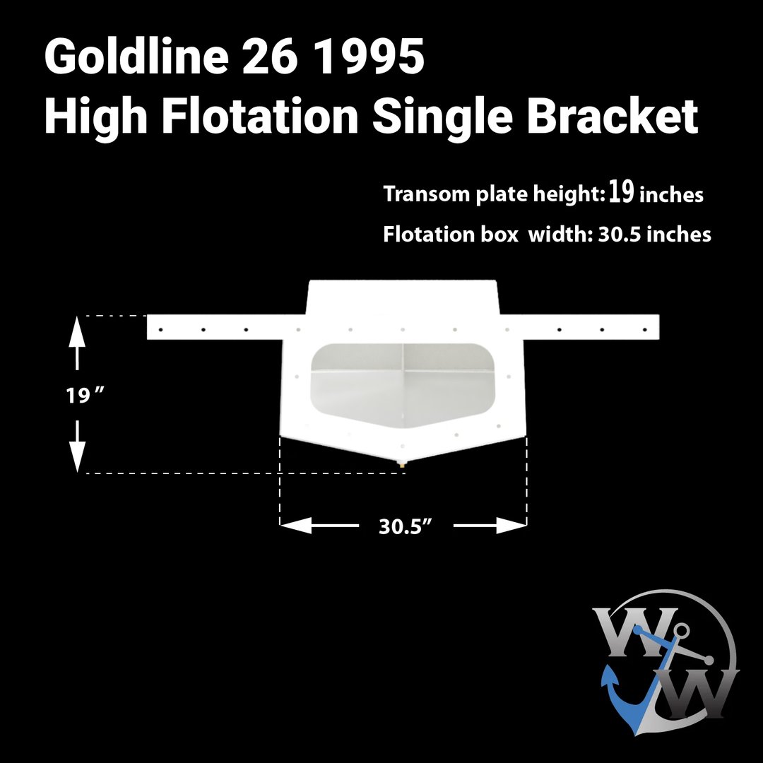 Goldline 26 1995 High Flotation Single Engine Bracket