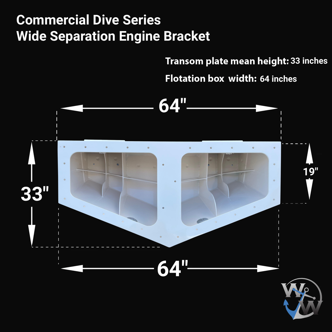 Commercial Dive Series Wide Separation Engine Bracket