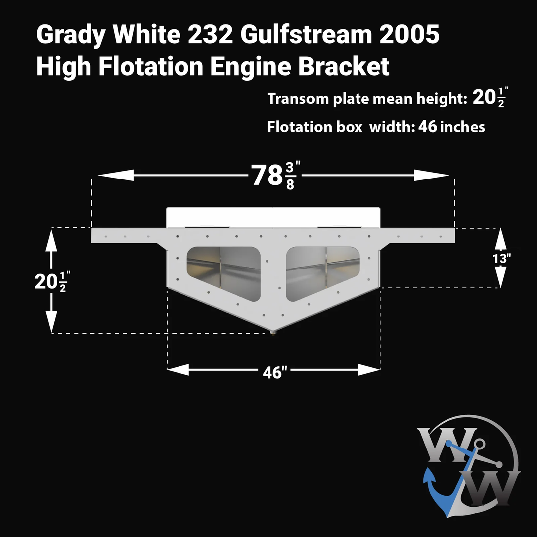 Grady White 232 Gulfstream 2005 High Flotation Twin Engine Bracket