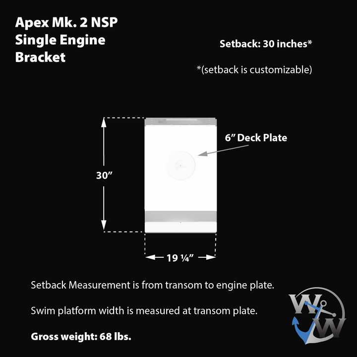 Apex Mk. 2 NSP Single Engine Bracket