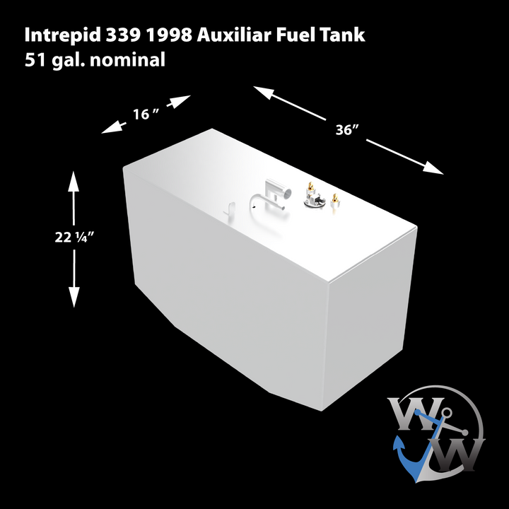 Intrepid 339 1998 2-Tank Combo 1 x 248 gal. Center Tank & 1 x 51 gal. Aux. Tank OEM Replacement Fuel Tank Kit