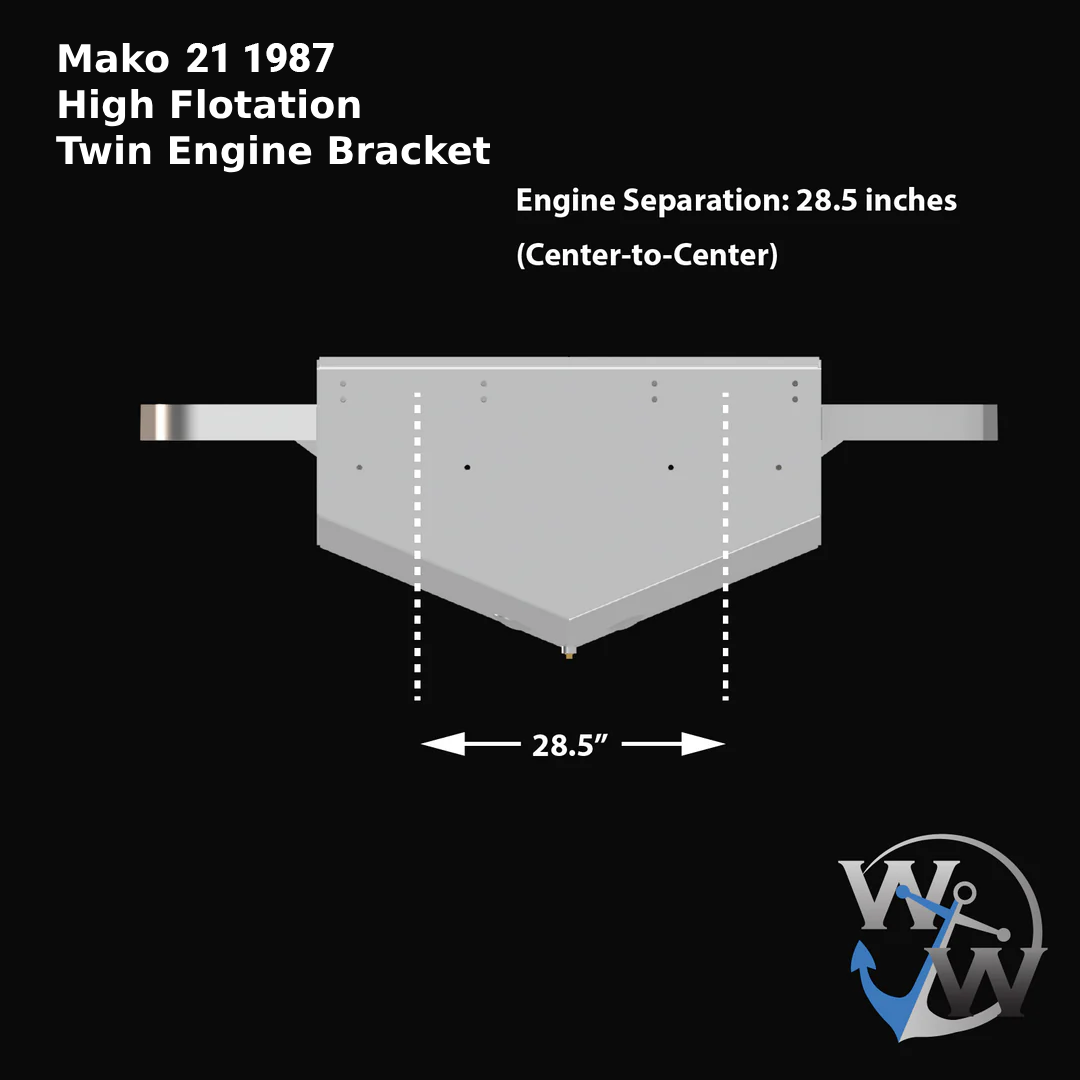 Mako 21 1987 High Flotation Twin Engine Bracket