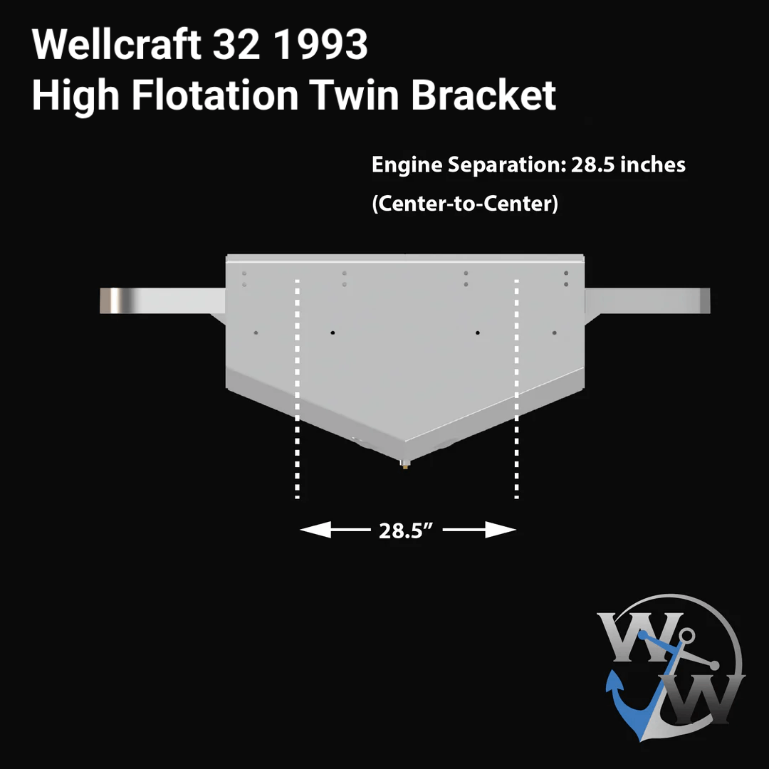 Wellcraft 32 (1993) High Flotation Twin Engine Bracket - Welding World, Inc.