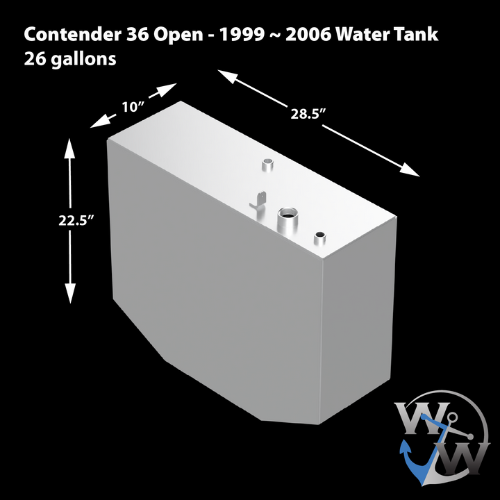 Contender 36' 2005 (1x 159 gal. center & 2x 130 gal. saddle tanks) OEM Replacement Fuel Tank Combo