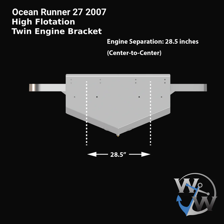 Ocean Runner 27 2007 High Floatation Twin Engine Bracket