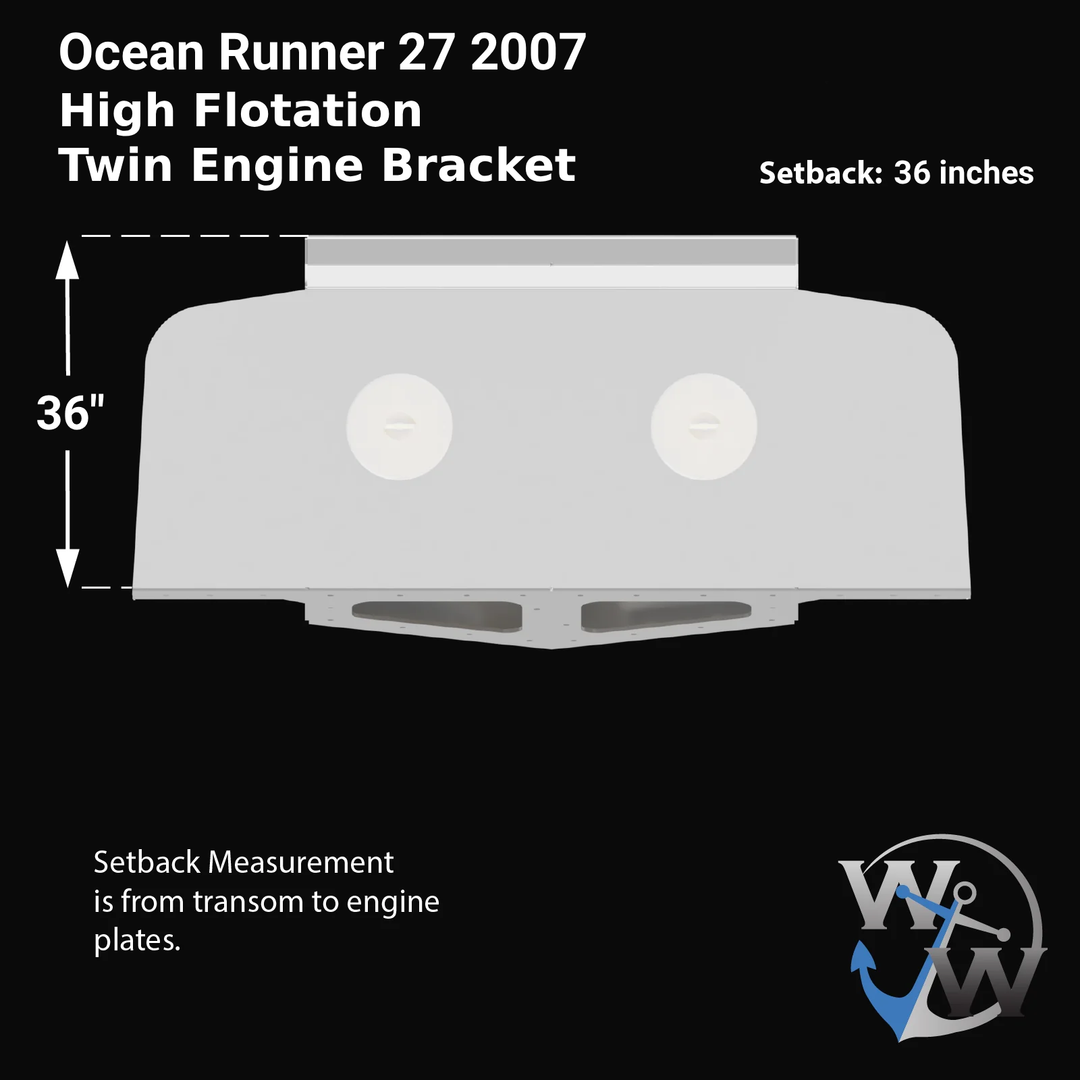 Ocean Runner 27 2007 High Floatation Twin Engine Bracket