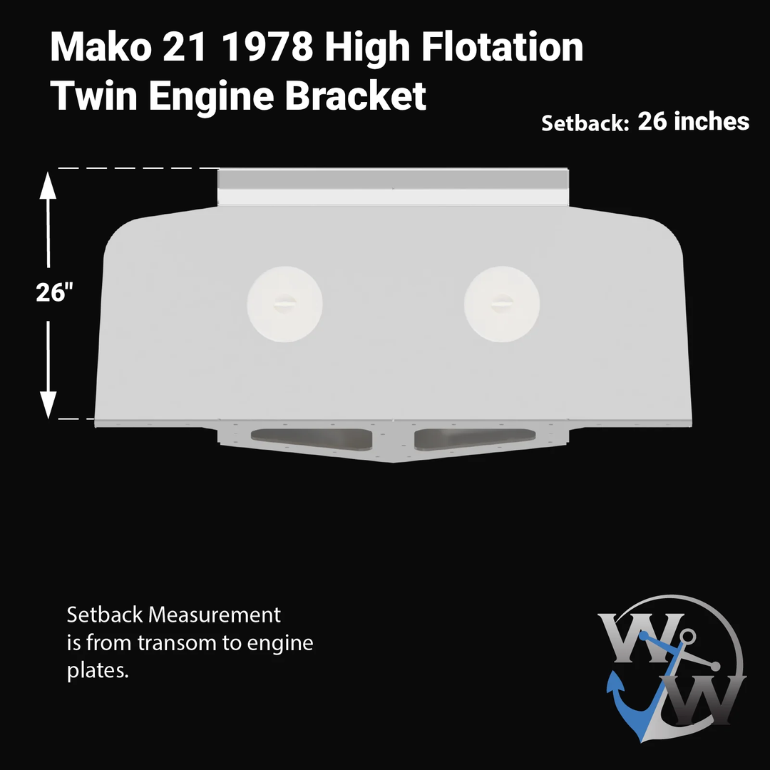 Mako 21 1978 High Flotation Twin Engine Bracket