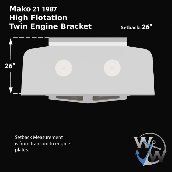 Mako 21 1987 High Flotation Twin Engine Bracket