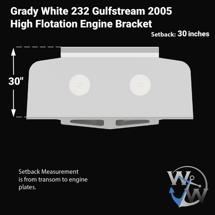 Grady White 232 Gulfstream 2005 High Flotation Twin Engine Bracket