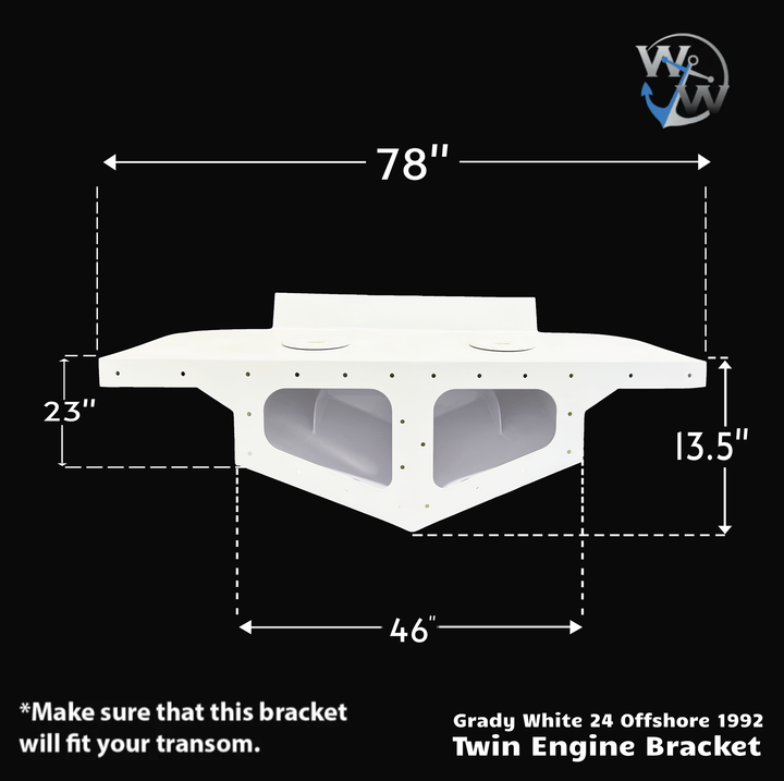 Grady White 24 Offshore 1992  High Flotation Twin Engine Bracket