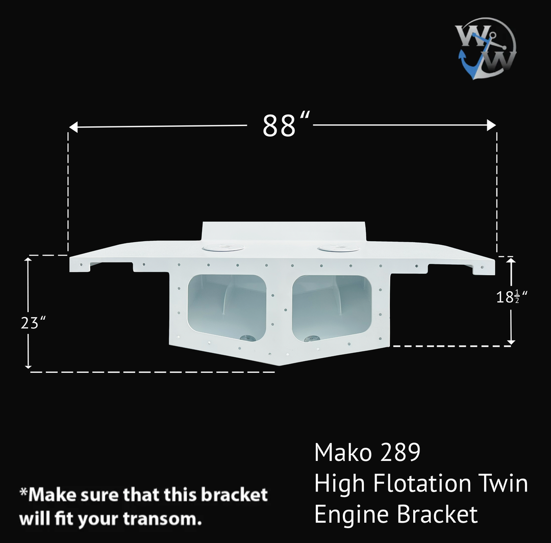 Mako 289 High Flotation Twin Engine Bracket