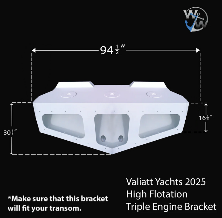 Valiatt Yachts 2025 High Flotation Triple Engine Bracket