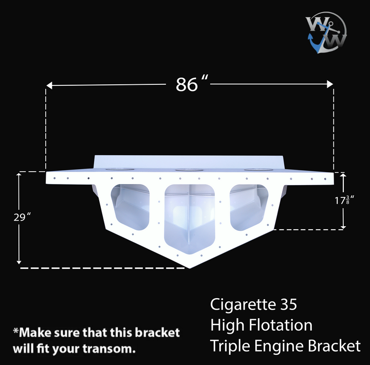 Cigarette 35 High Flotation Triple Engine Backet
