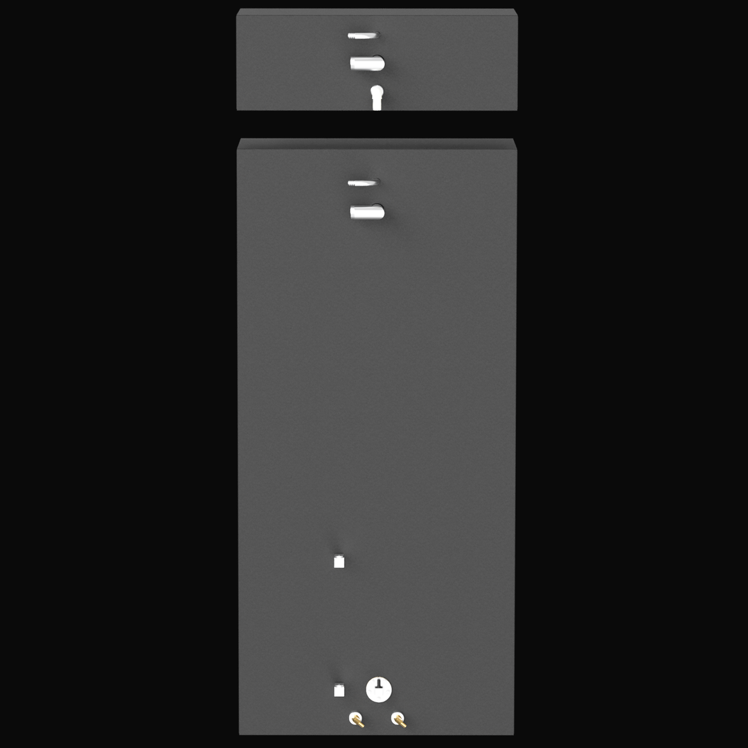 Intended for a Combo Concept Marine 21' 1990 Fuel-Water Tank, model QBD91_3. This type of unit would typically be a custom-designed tank, likely made of marine-grade aluminum, featuring separate compartments and distinct fittings for holding both fuel and fresh water. (Note: The image previously associated with this item was completely black and did not display the actual tank system.)