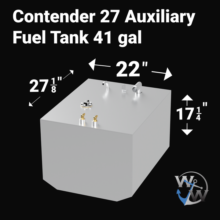 Contender 27 Auxiliary Fuel Tank with a capacity designed for extended range and optimal performance