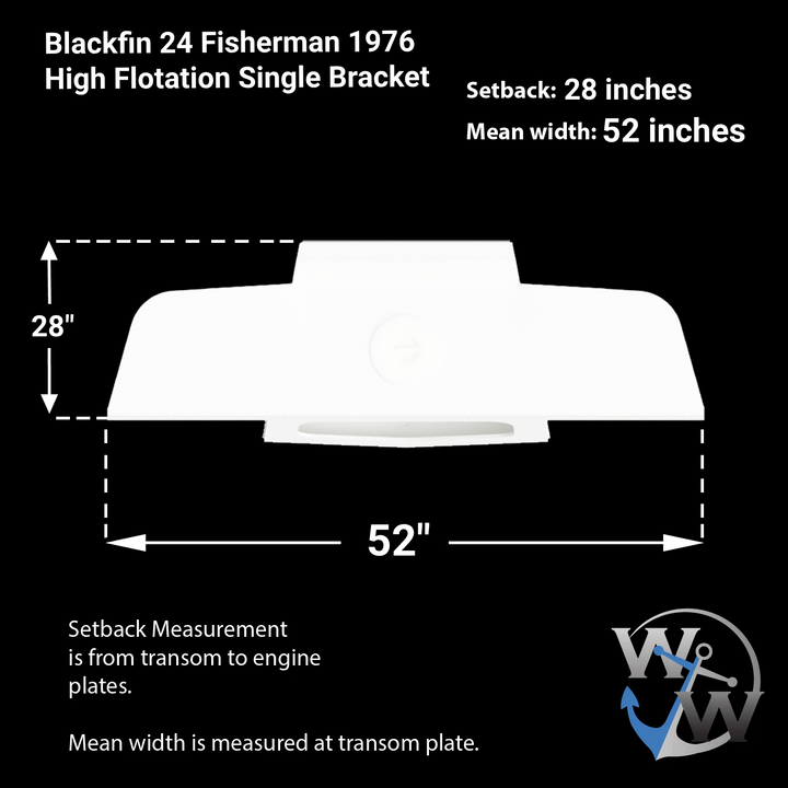 Blackfin 24 Fisherman 1976 High Flotation Single Engine Bracket