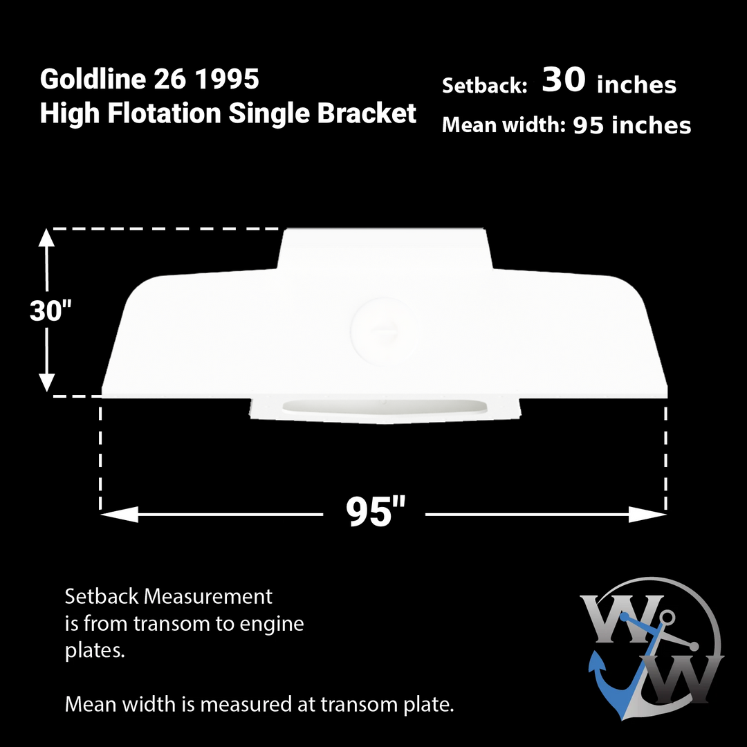 Goldline 26 1995 High Flotation Single Engine Bracket