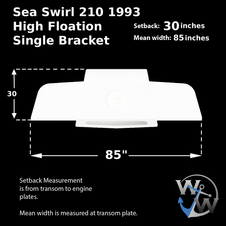Sea Swirl 210 1993 High Flotation Single Engine Bracket