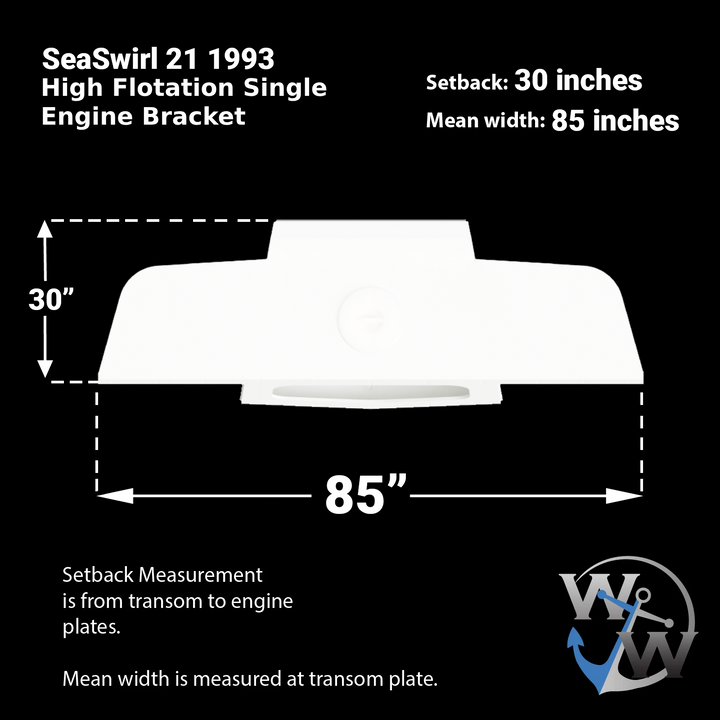 SeaSwirl 21 1993 High Flotation Single Engine Bracket