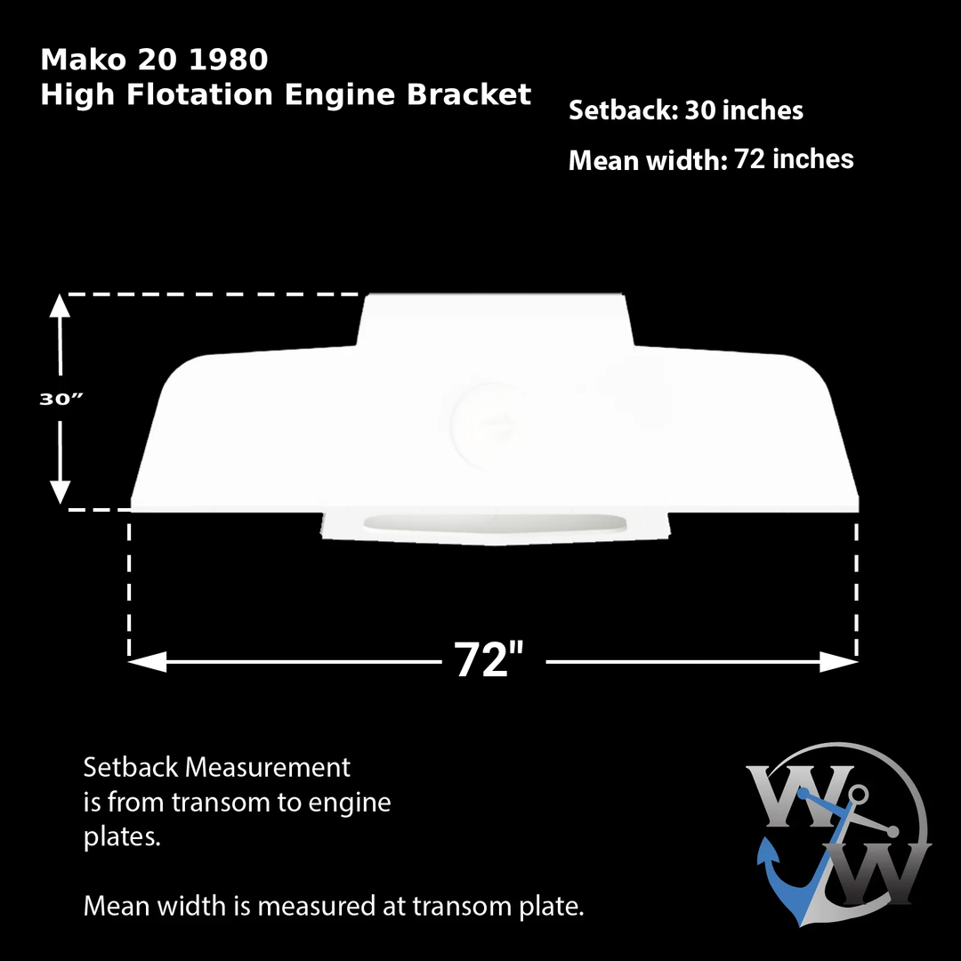 Mako 20 1980 High Flotation Single Engine Bracket
